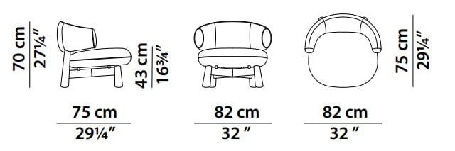 Кожаное кресло Baxter OLAF ARCH-00033087 - Вид №7