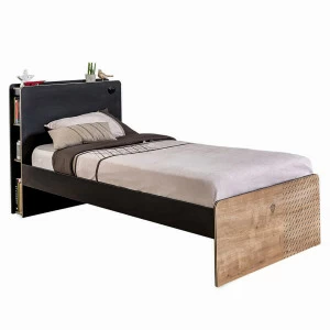 Кровать односпальная 100х200 см с полками черная Black L CILEK BLACK 00-3832281 Черный
