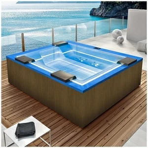 Бассейн Gruppo Treesse Zen PRO-V202P-PL-G прямоугольный spa с гидромассажем аэромассажем хромотерапией встроенный голубой