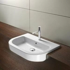 46314 Полувстраиваемая раковина консольная 50 см белая GSI Traccia