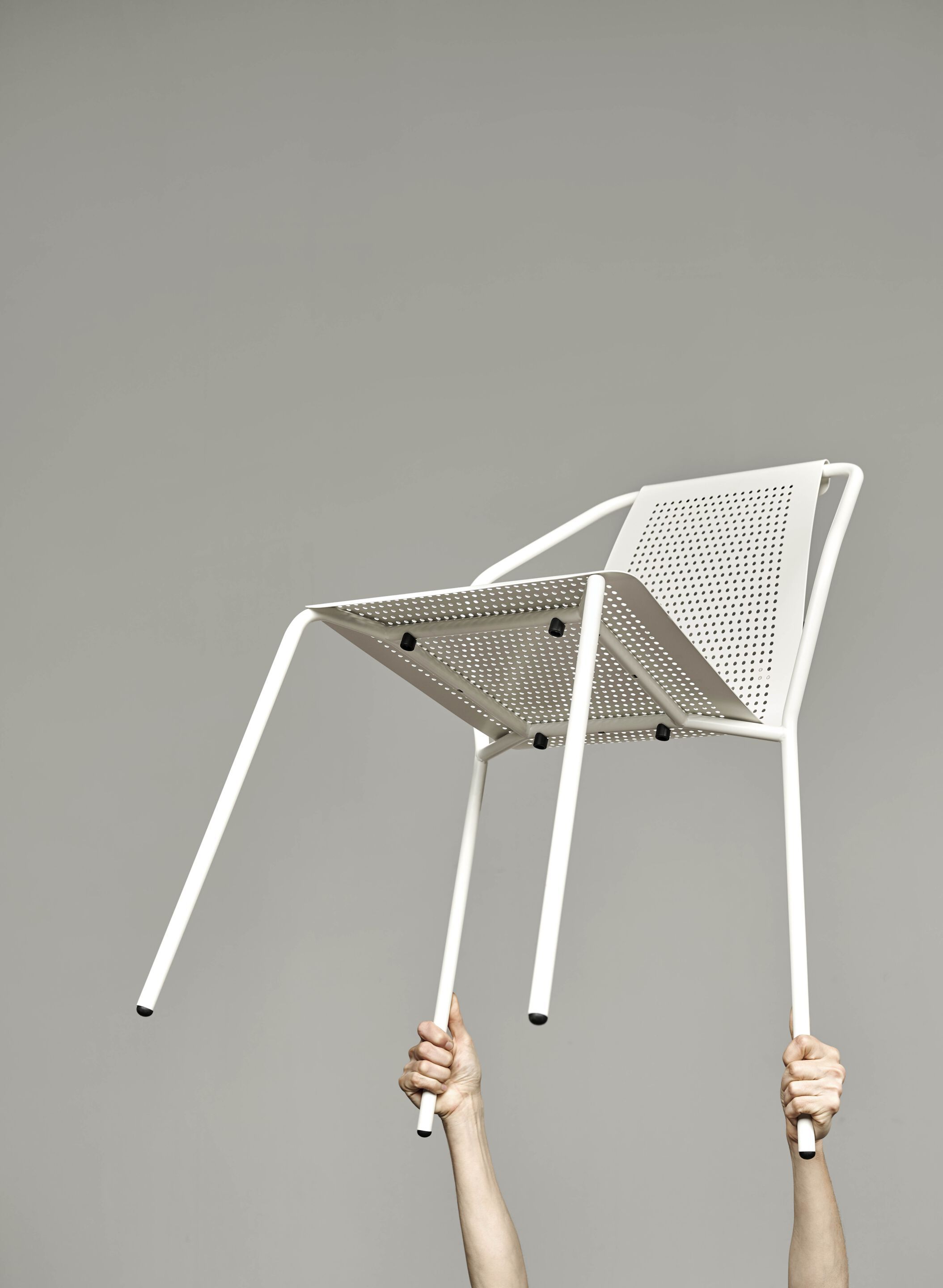 Штабелируемый садовый стул из перфорированного листового металла BALERI ITALIA DONNA OUTDOOR ARCH-00142400 - Вид №11