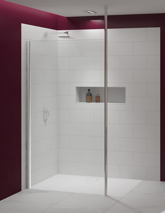 Душевая перегородка A04S0003 Merlyn 8 Series Хромированный - Вид №3