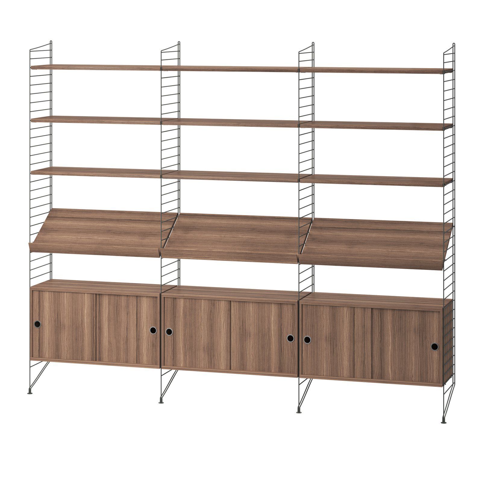 Секционный книжный шкаф из стали с порошковым покрытием String Furniture LIVING ROOM G ARCH-00113877 - Вид №15