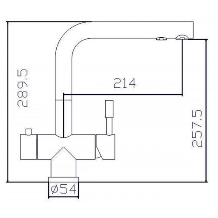 Zorg SZR-1068 Illisio Смеситель для кухни Zorg 290х214  - Вид №2