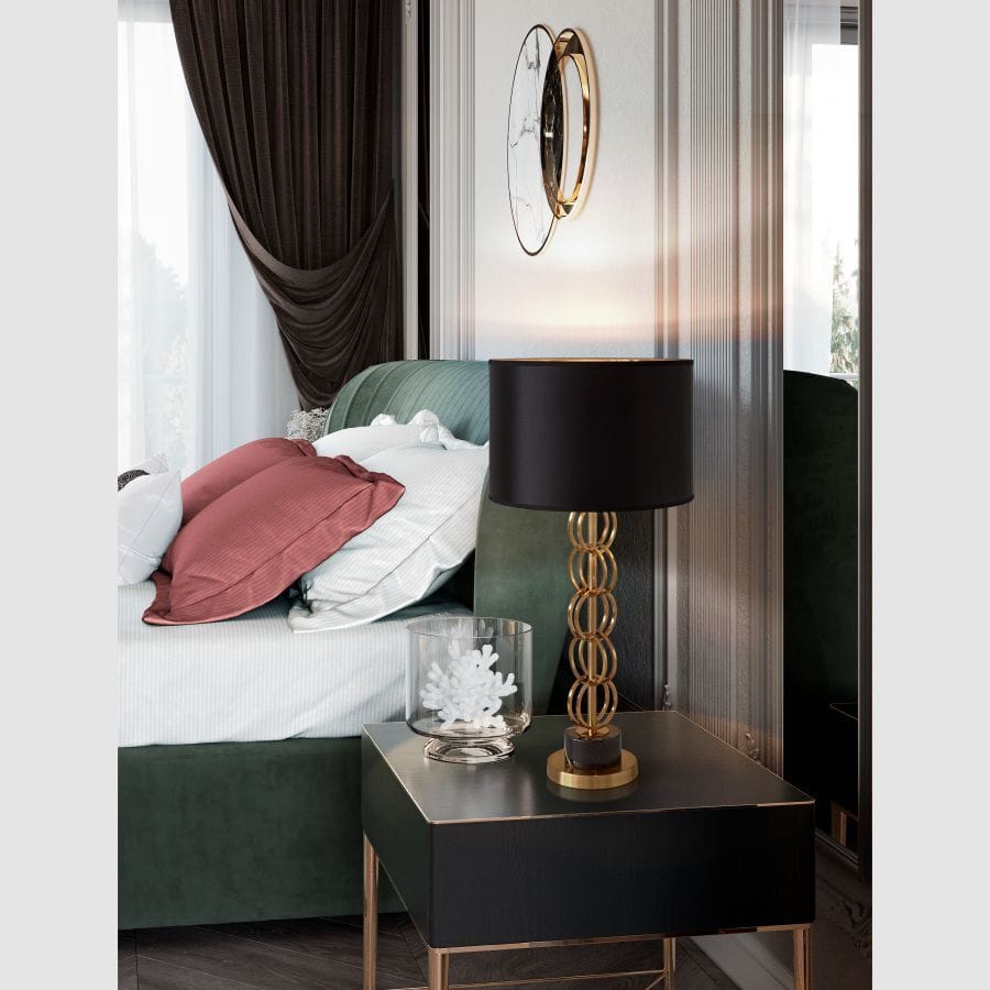 Настольная лампа из ткани и Мраморного основания K-Lighting JANO ARCH-00005576 - Вид №2