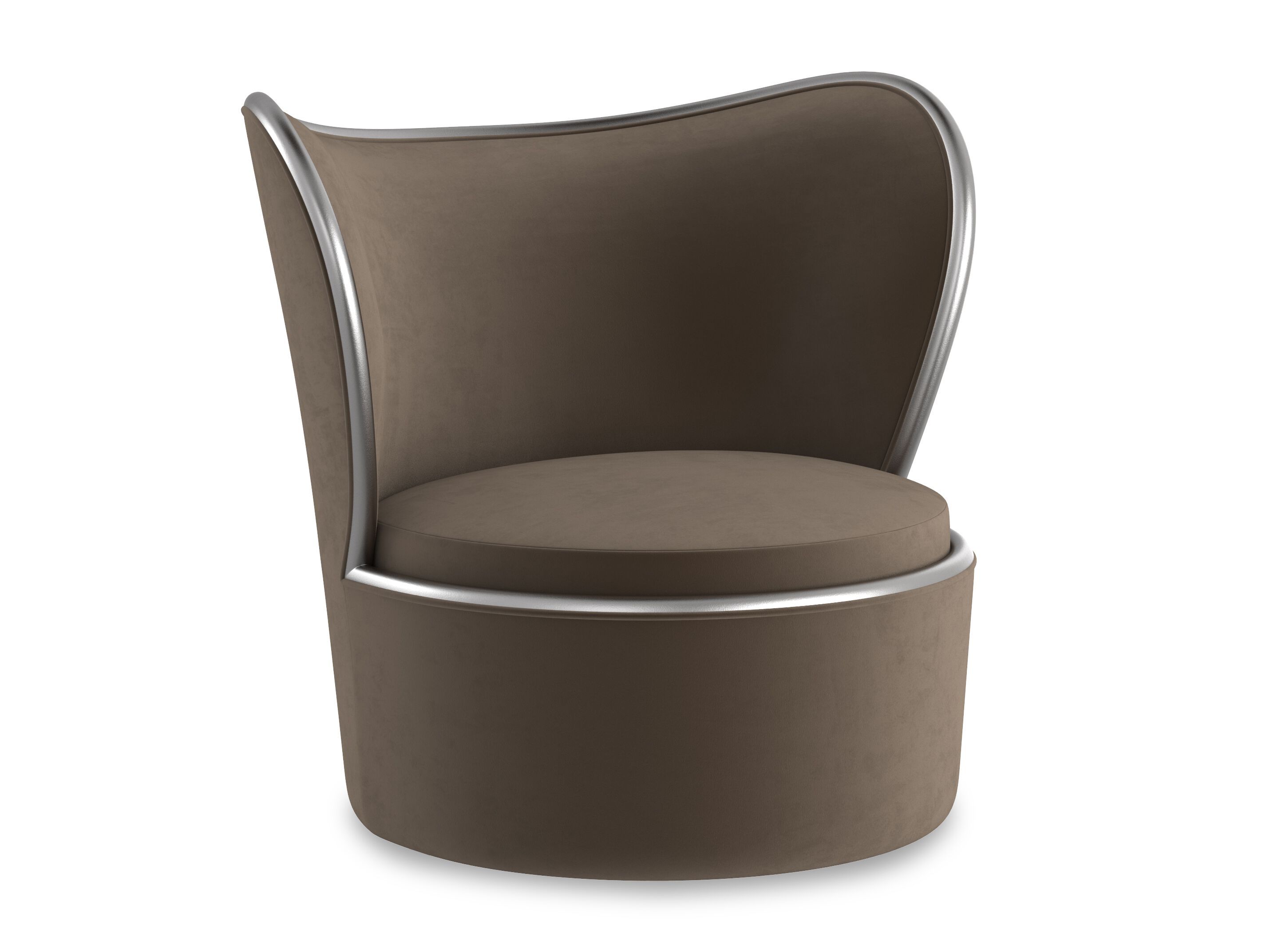 Бархатное вращающееся кресло Caracole MARIPOSA ARCH-00084864