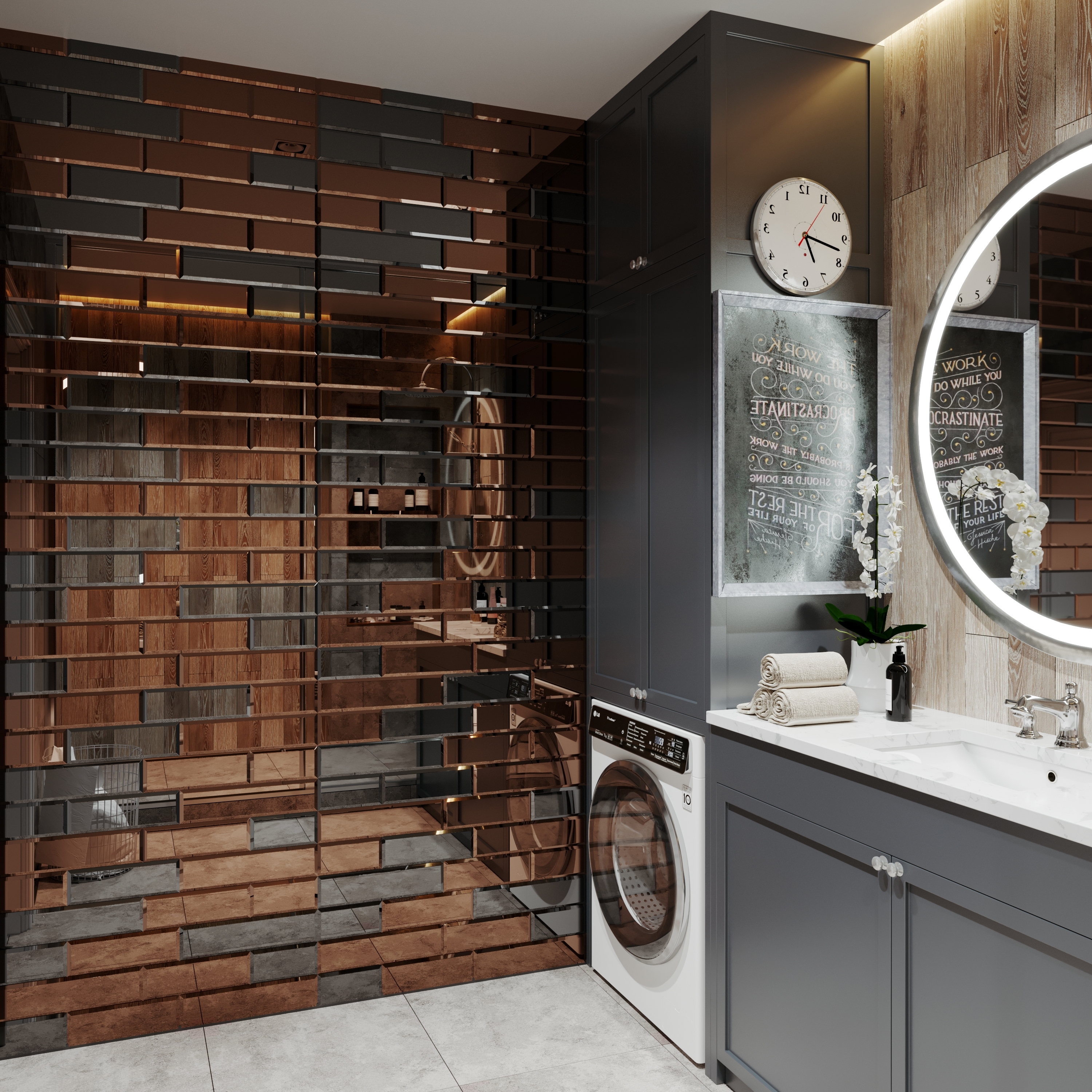 Зеркальная плитка SENSEA LM29 20x30 см серебристая 82360913 STLM-0025410 - Вид №4