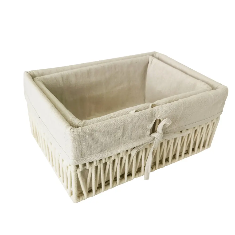 SPACEO Корзина для хранения из бумажной веревки с металлическим каркасом 89344359 Kub STLM-1099321