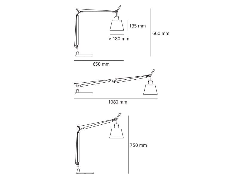 Регулируемая светодиодная настольная лампа с гибким кронштейном Artemide Птолемей ARCH-00126923 - Вид №2