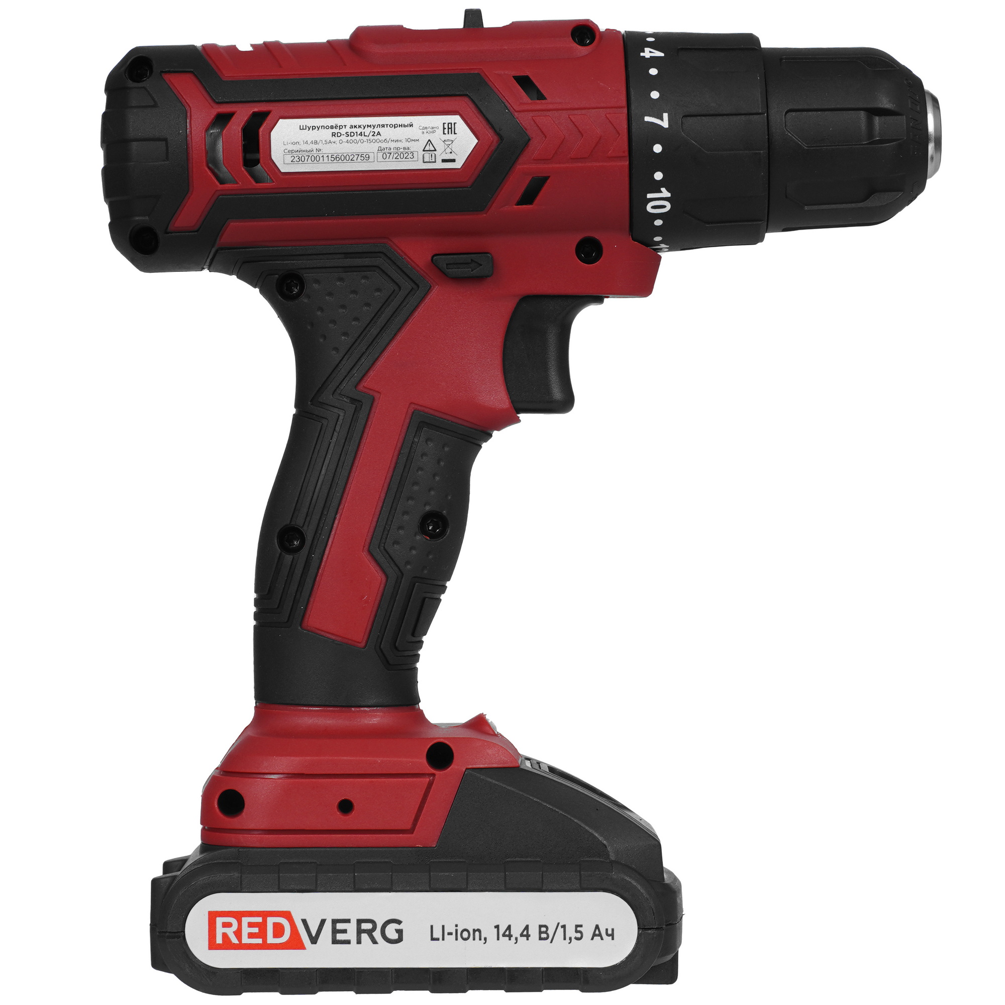 Дрель-шуруповерт RedVerg RD-SD14L/2A 5486313 STDN-0086142 - Вид №2