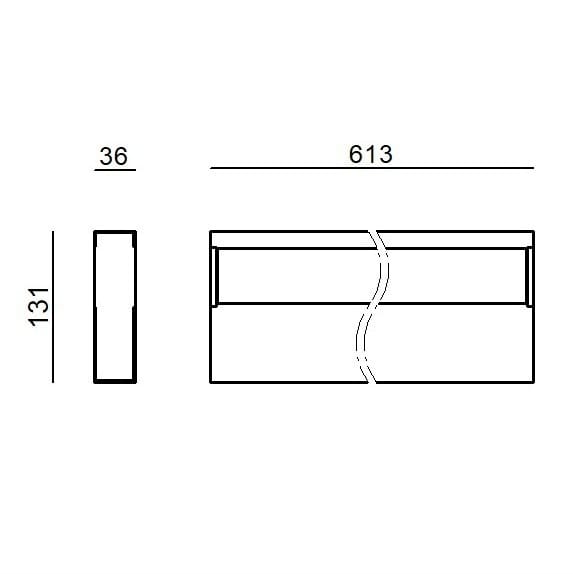 Алюминиевый светодиодный настенный светильник Linea Light Group REGOLO MONO EMISSION ARCH-00046474 - Вид №1