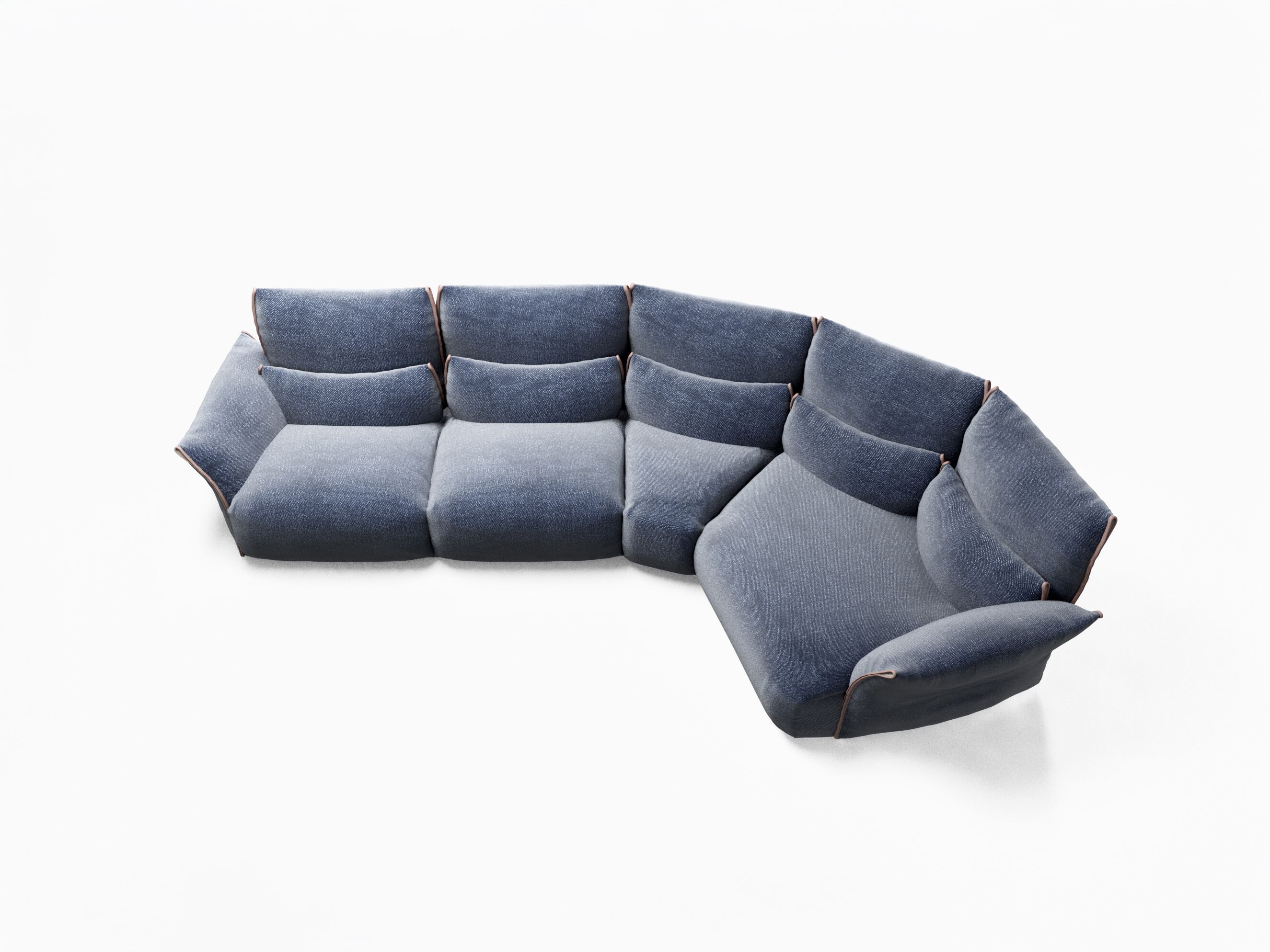 Угловой диван из ткани Natuzzi Italia Wellbe ARCH-00130642 - Вид №5