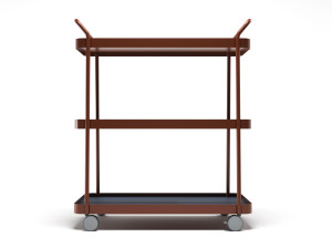 Стальная тележка с порошковым покрытием с полками