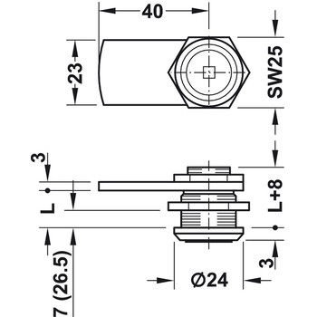SKU 32.50 замок ревизионного люка Santreyd LK01-994