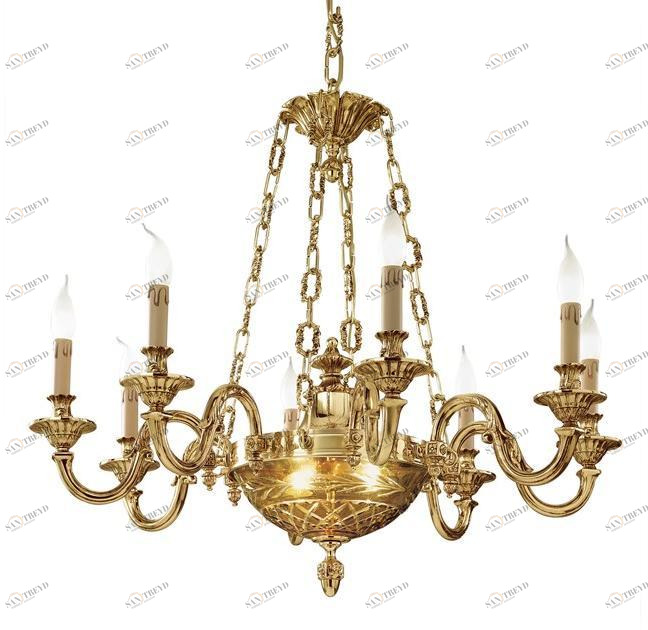 Possoni Illuminazione Люстра из чистого золота с градиентом и янтарным кристаллом Ruth 517/8+2