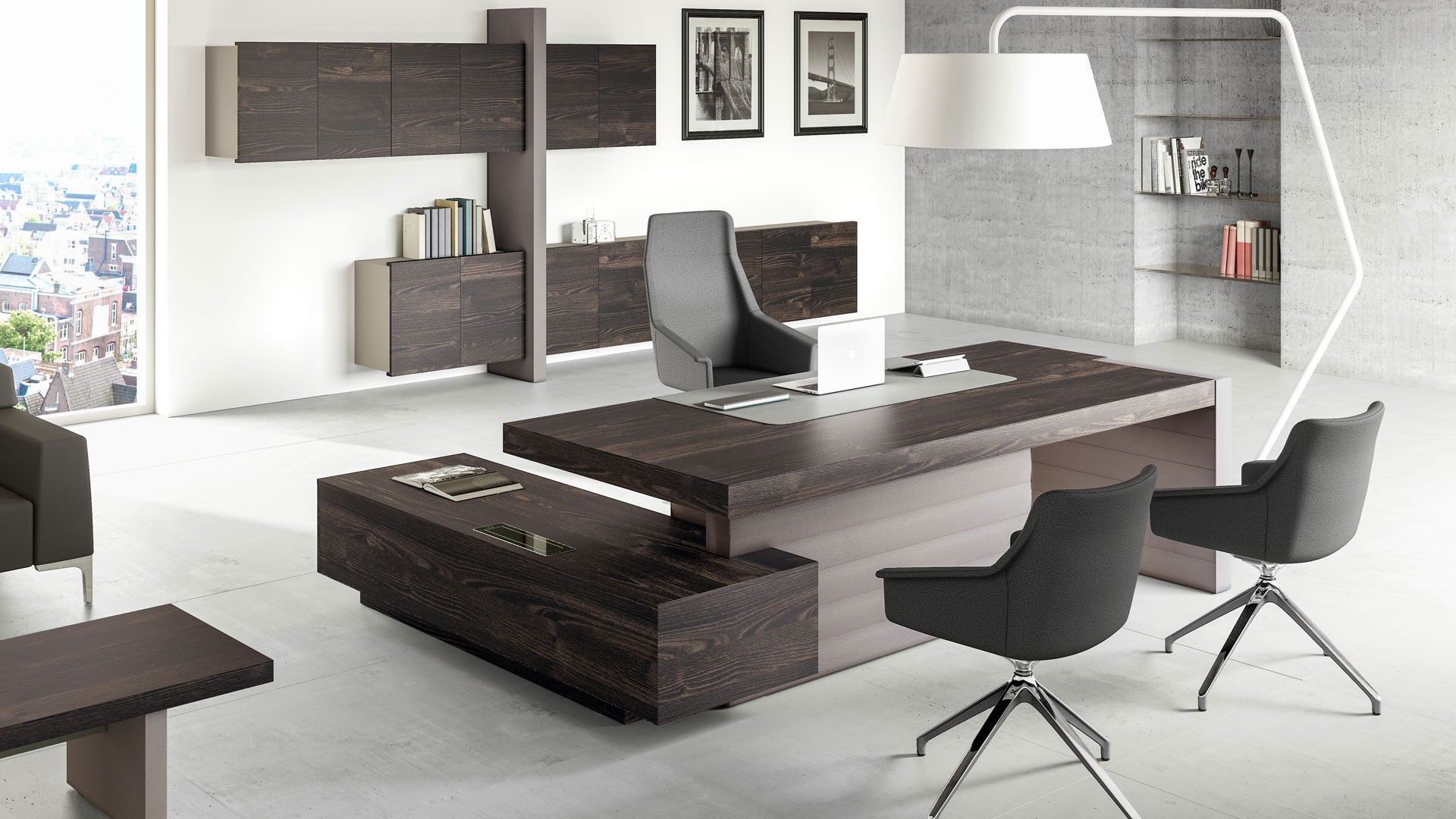 Низкий офисный шкаф с распашными дверями Las Mobili Jera ARCH-00062890