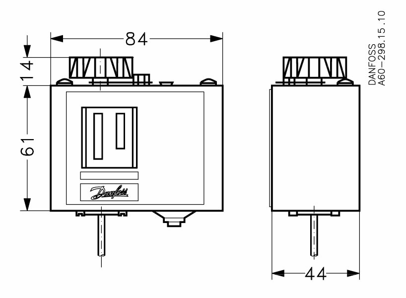Danfoss Реле температуры (термостаты) KP KP62 Реле температуры 060L110666  - Вид №1