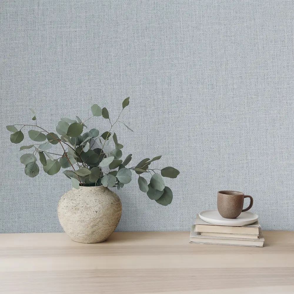 Обои флизелиновые Palitra Simple SP72075-64 голубые с текстурой рогожка 88063441 Rogozhka STLM-0834866 - Вид №3