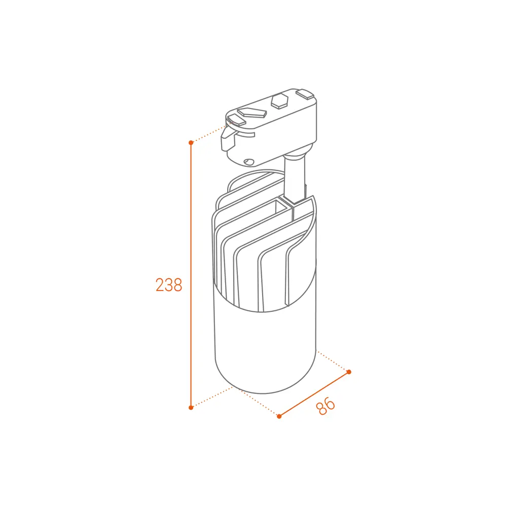Трековый светильник Wolta WTL-50W для акцентного освещения интерьеров 83102605 STLM-0039007 - Вид №8