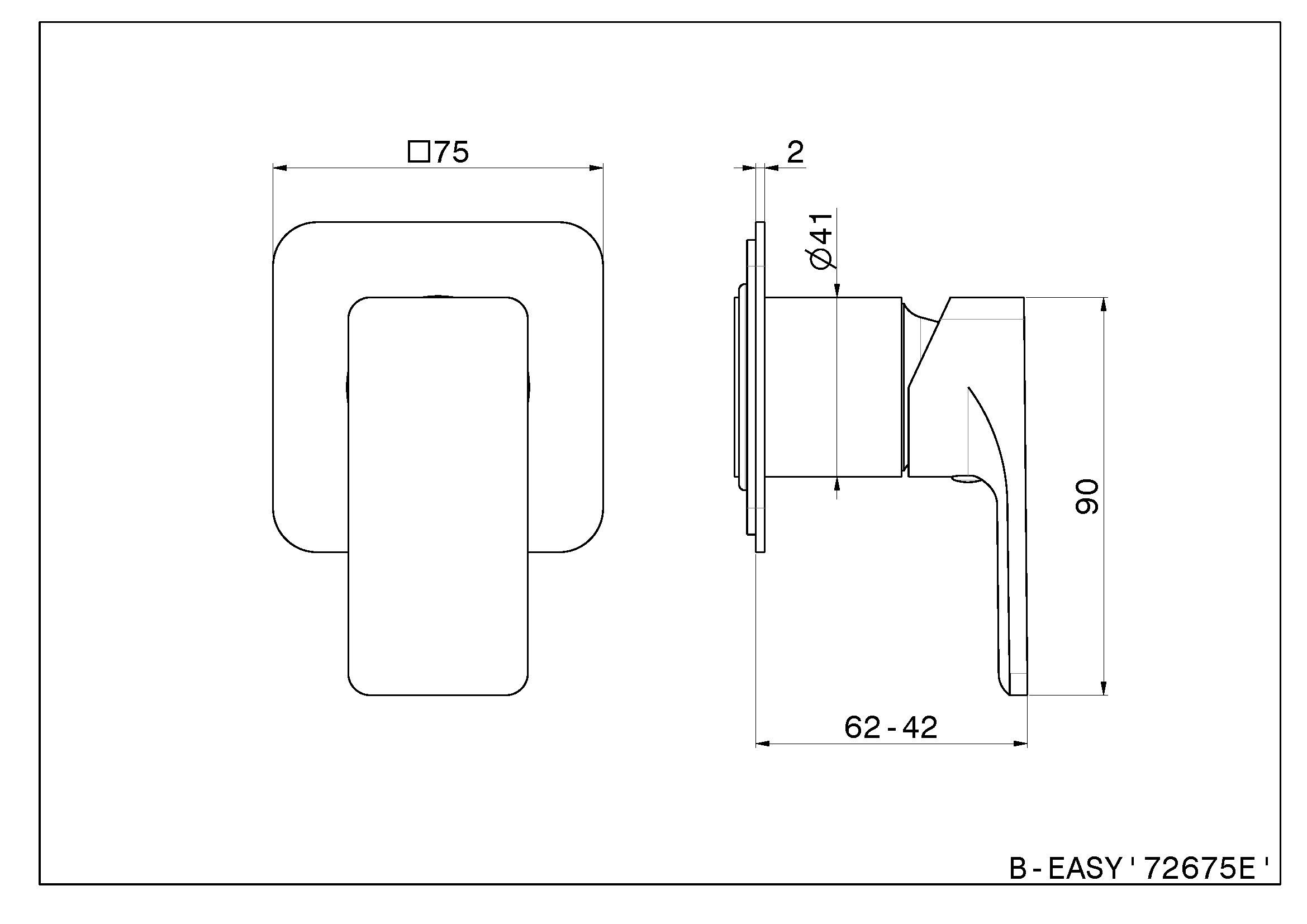 Однорычажный встраиваемый смеситель для душа Newform B-EASY ARCH-00028435 - Вид №2