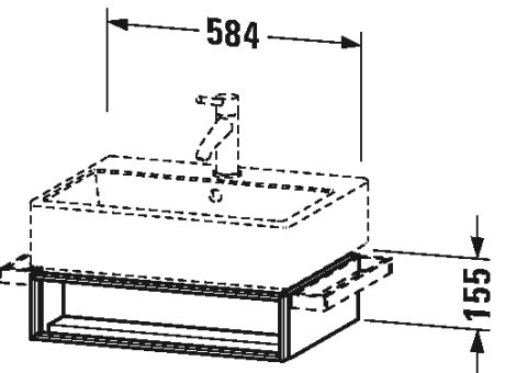 VA602504949 Vero Air Тумбочка подвесная Графит матовый, декор Duravit - Вид №1