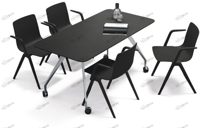 Brunner Стол для совещаний прямоугольный на колесиках Team sun-id-1466040