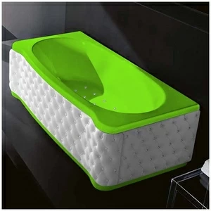 Ванна Gruppo treesse New Classic Young STA-V674C-SX-KB-S салатовая с аэромассажем прямоугольная левая белая кожа