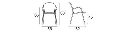 Стальной садовый стул с подлокотниками emu Ronda X ARCH-00092005 - Вид №7