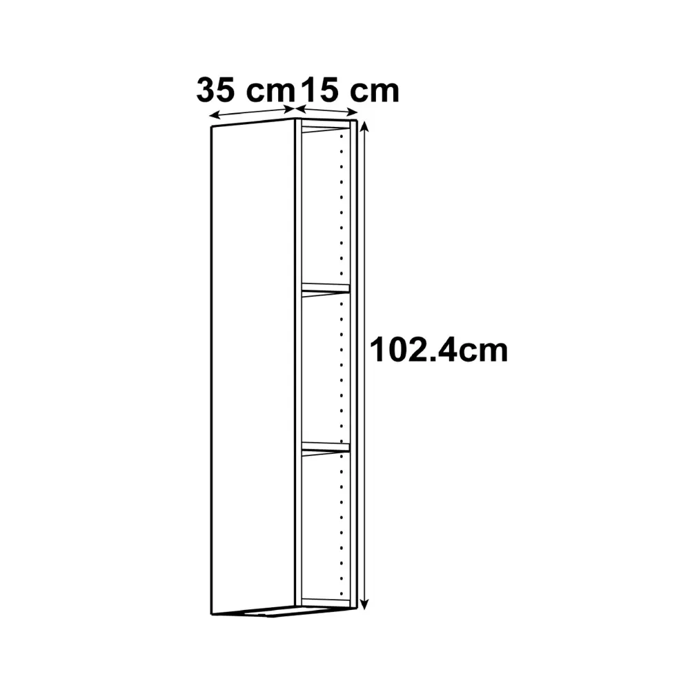 Каркас навесной Delinia ID 15x102.4x35 см, ЛДСП, цвет белый STLM-2174004 - Вид №1