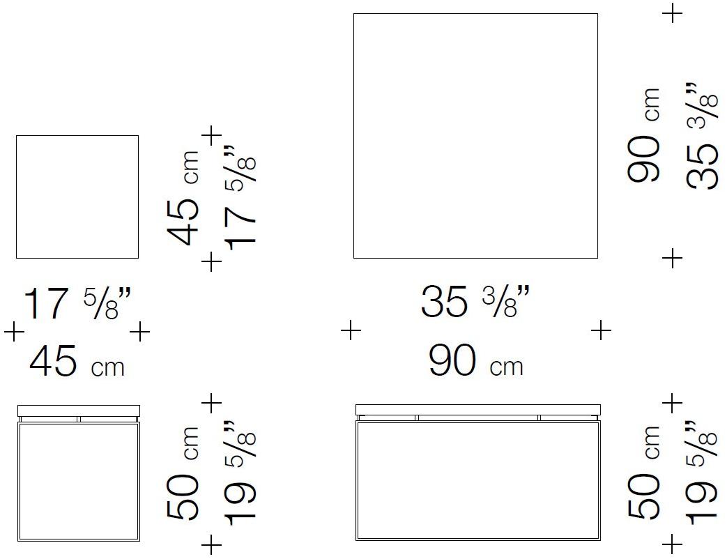 Garbarino Квадратный журнальный столик из дуба Graphic Gra 1 / gra 5 - Вид №5