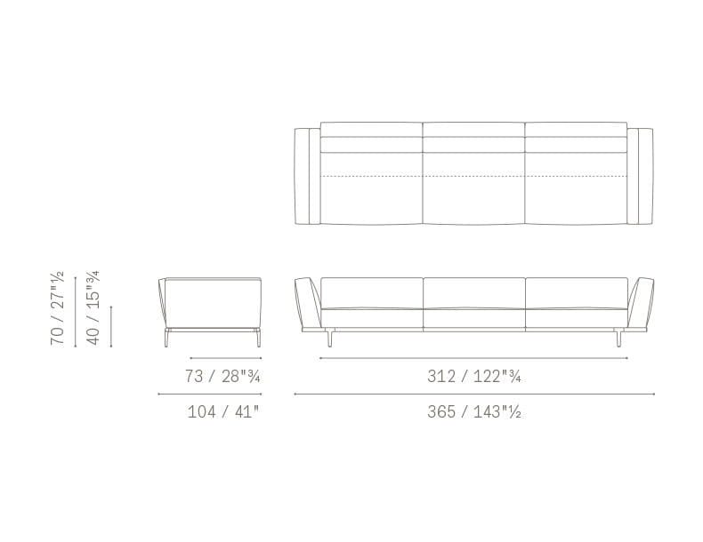 Ткань диван Poltrona Frau коллекция-диваны и кресла ARCH-00009449 - Вид №52