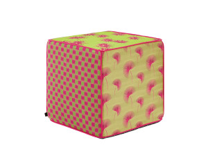 Квадратный пуф из ткани