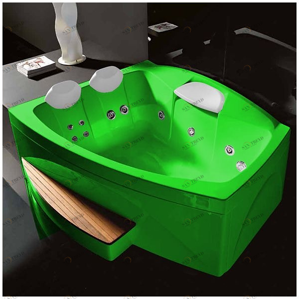 Ванна GRUPPO TREESSE Matrix Slim V7637-ZE большая с подголовником глубокая с гидромассажем зелёная STDV7637ZE