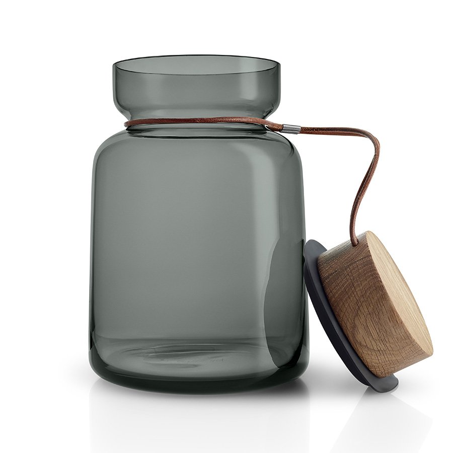 Банка с дубовой крышкой 2 л серая Silhouette EVA SOLO  00-3872315 Бежевый;серый  - Вид №4