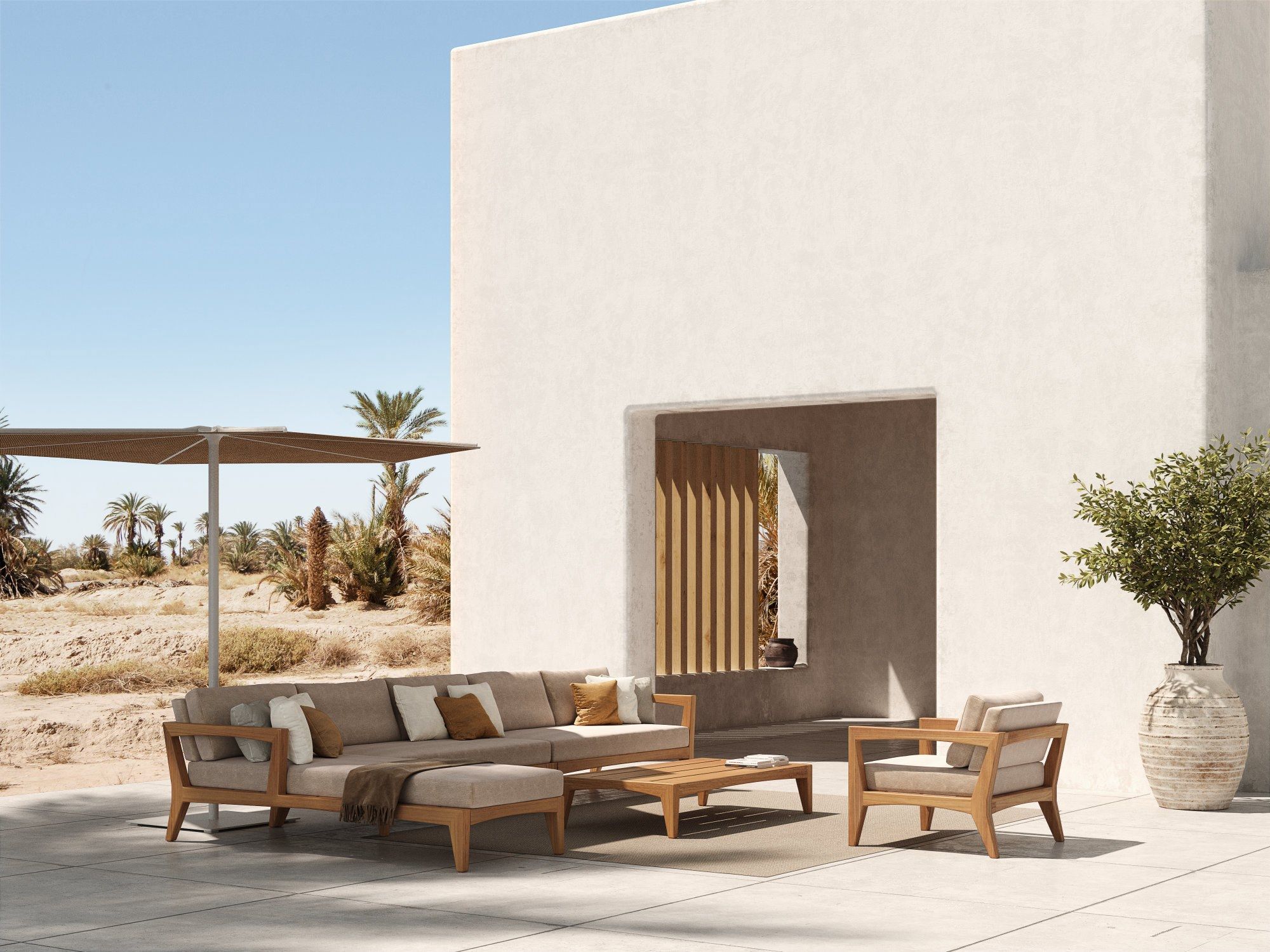 Ткань мягкая Садовая спальная кровать Royal Botania Zenhit lounge ARCH-00012444 - Вид №5