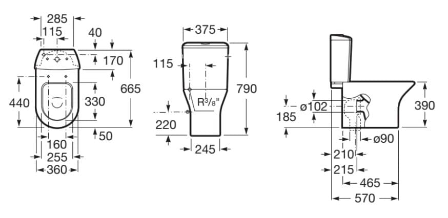 Внешняя выхлопная коробка в Китае Roca Nexo ARCH-00016195