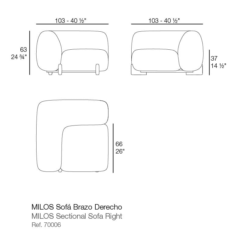 Ткань сад диван Vondom Милош ARCH-00136547 - Вид №13