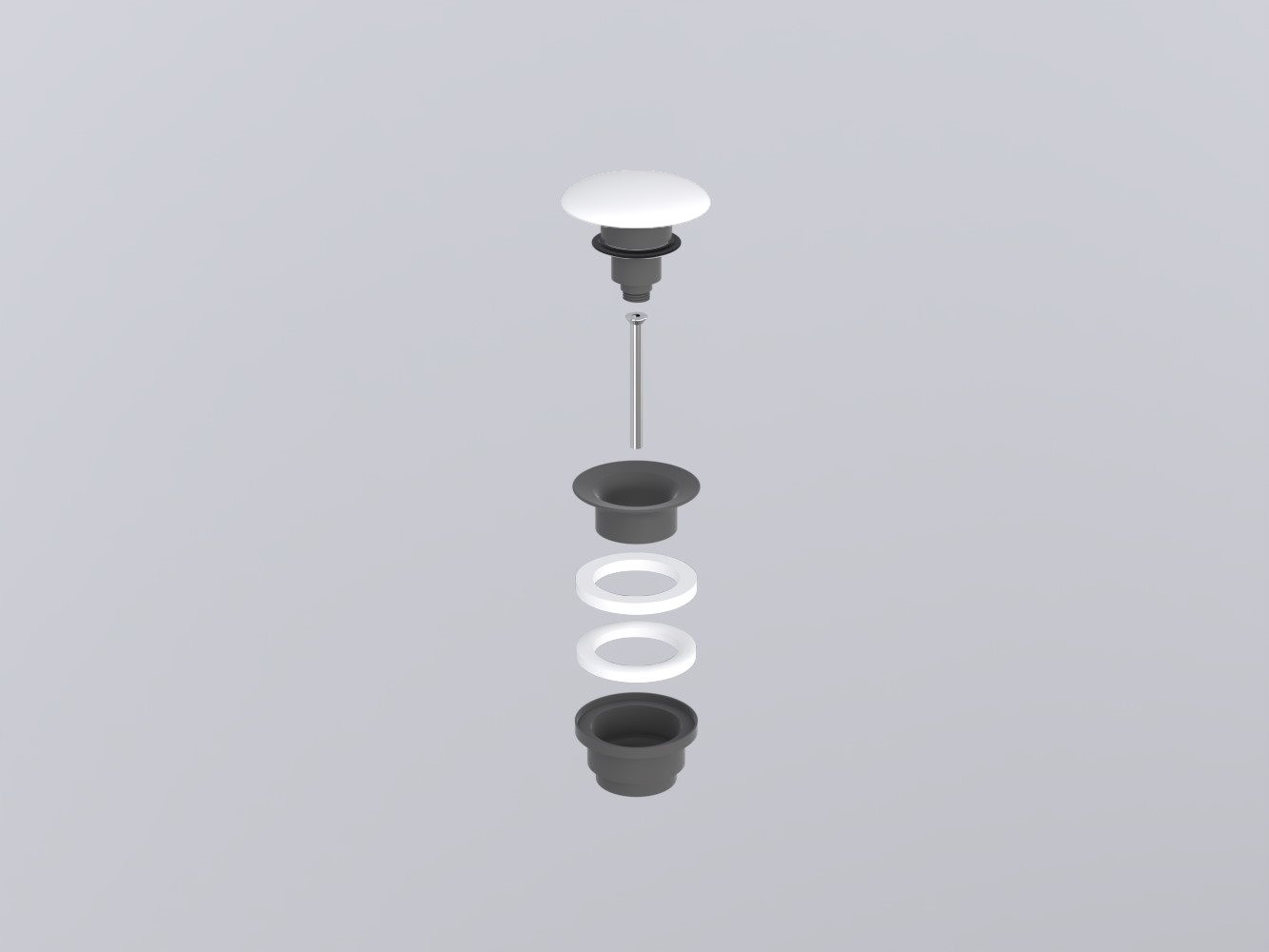 PIL01CMB-BL Универсальный донный Cemento click/clack с керамической крышкой cielo Запасные части и аксессуары Ceramica Cielo