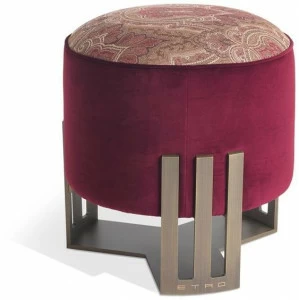 ETRO Home Interiors Круглый пуф, обитый тканью и бархатом Klee E.kle.222.b