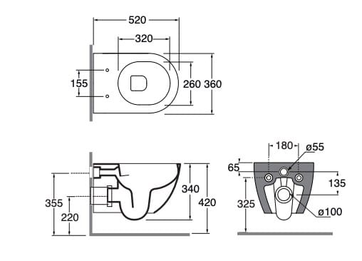 Керамический подвесной туалет Azzurra Ceramica удобная ARCH-00126678 - Вид №2