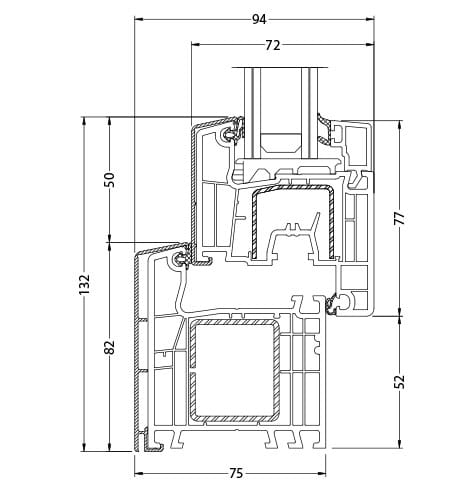 ПВХ/алюминиевые оконные рамы DQG - Diquigiovanni DQG 70 ARCH-00039343 - Вид №6