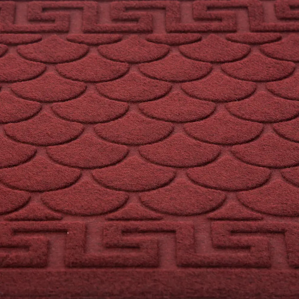 82761221 Коврик Inspire Lenzo 50x80 см полиэфир/резина цвет бордовый STLM-0035637  - Вид №2