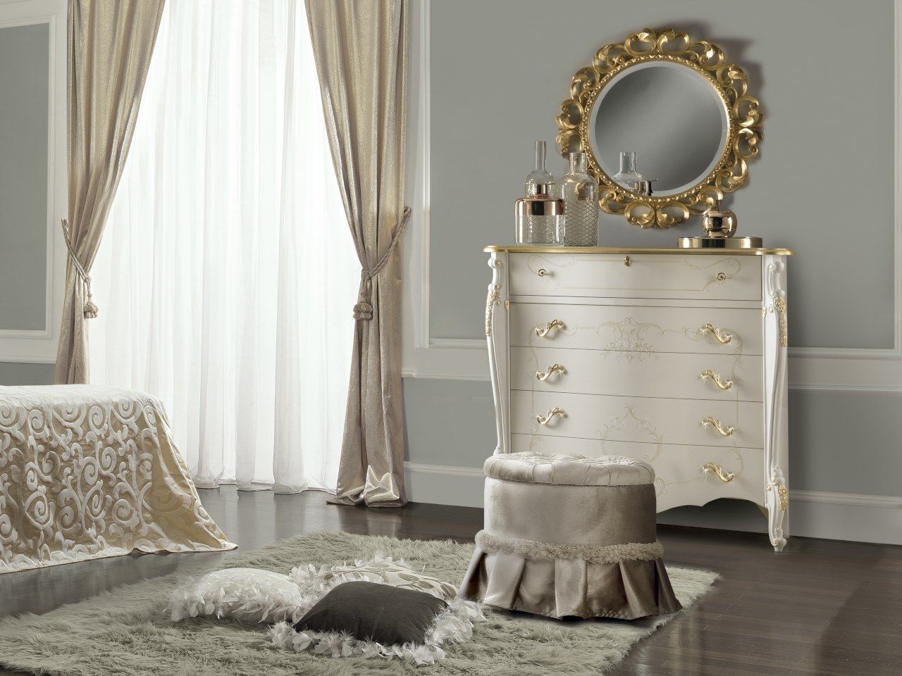 Ткань круглый контейнер пуф CASA +39 Россини ARCH-00015825 - Вид №1