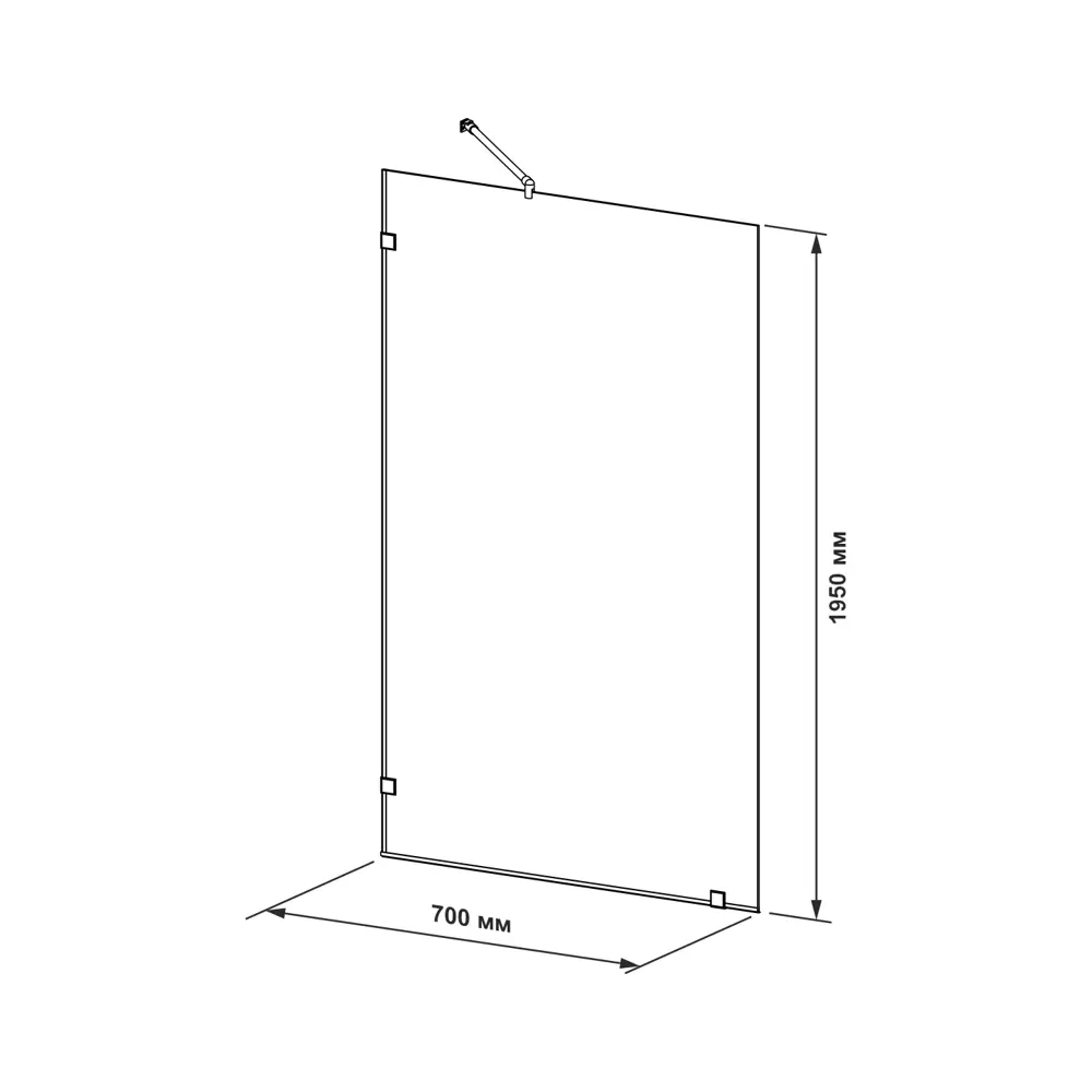Santreyd Душевая перегородка «Классика» 70×195 см с анодированной фурнитурой 18251924 STLM-0010103 - Вид №14