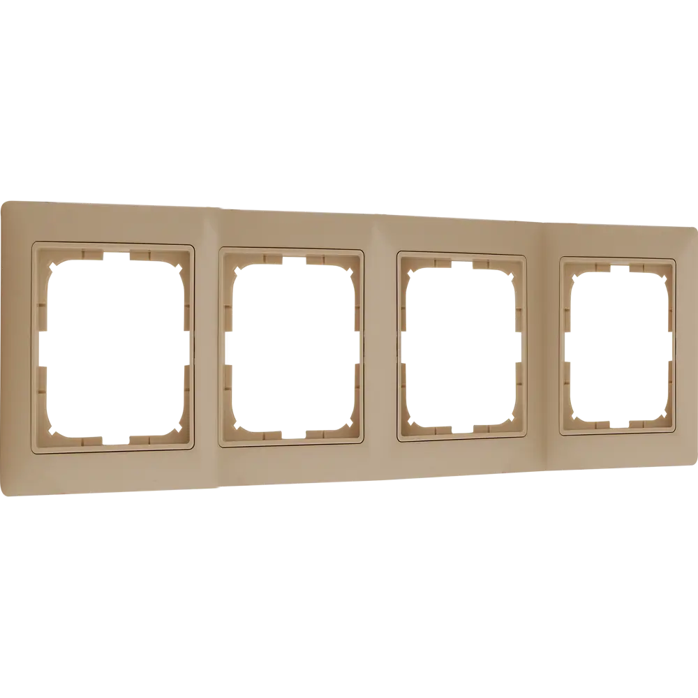 Рамка для розеток и выключателей ABB Basic55 4 поста, цвет бежевый Basic 55 STLM-2110763 - Вид №1