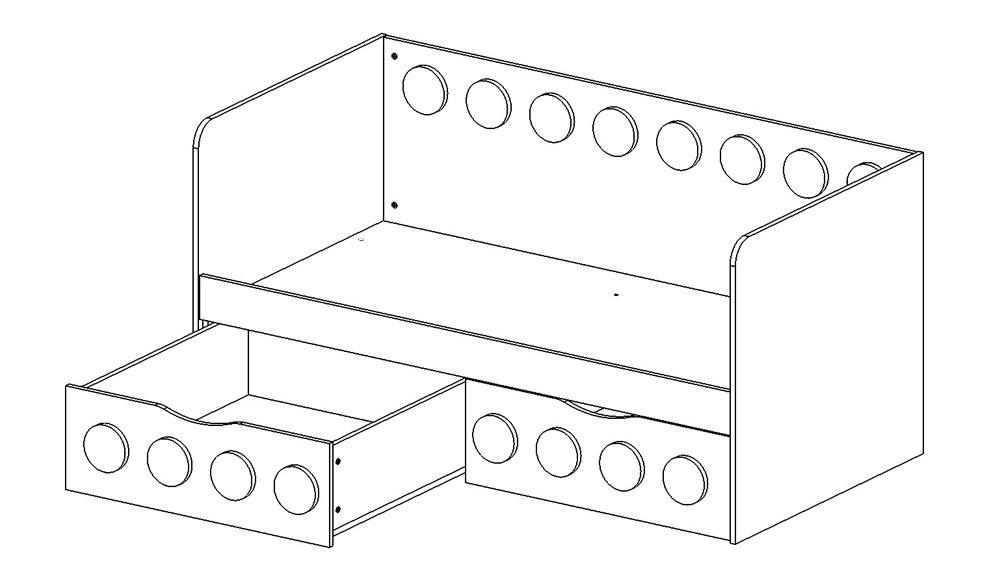 Детский диван-кровать с 2 ящиками "Бэтмен" МАНДАРИН ЛЕГОЛЕНД 178721 Серый Santreyd  - Вид №4