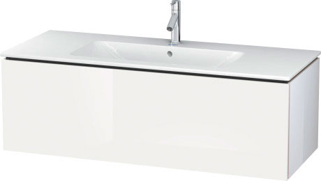 LC614307272 Тумбочка подвесная L-Cube #LC6143 1220 x 481 мм Дуб брашированный, натуральный шпон Duravit - Вид №2