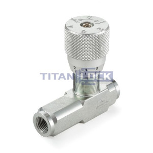 Гидравлический дроссель однонаправленный, 3/4", BP/BP, сталь, TL1WHT3/4FF TITAN LOCK