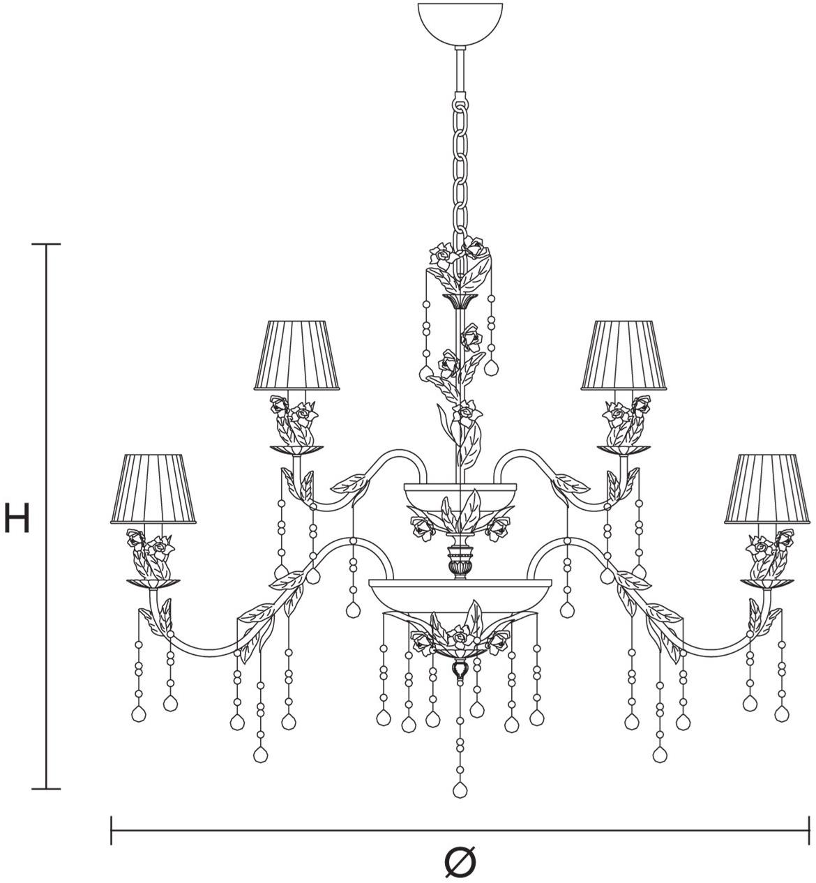 Masiero Металлическая люстра с кристаллами Ceramic garden sun-id-1471680 - Вид №2