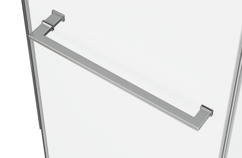 Душевое ограждение (без поддона) Diamond-форма с одной распашной дверью STREAM BS090.6112S bravat - Вид №5